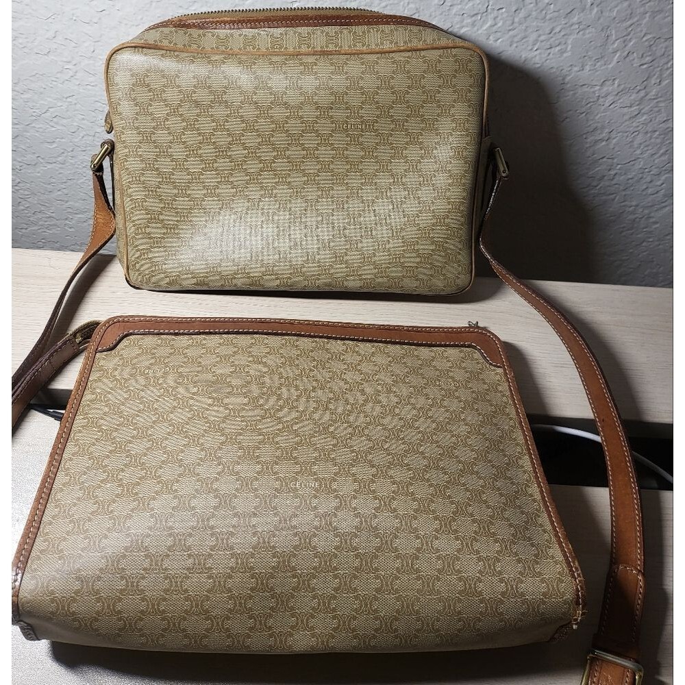2 Celine Bags!! Crossbody bag and Matching Pouch/Strapless Bag - Picture 2 of 12